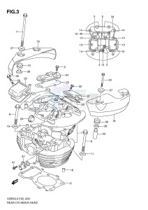 VZ800 (E2) MARAUDER drawing REAR CYLINDER HEAD