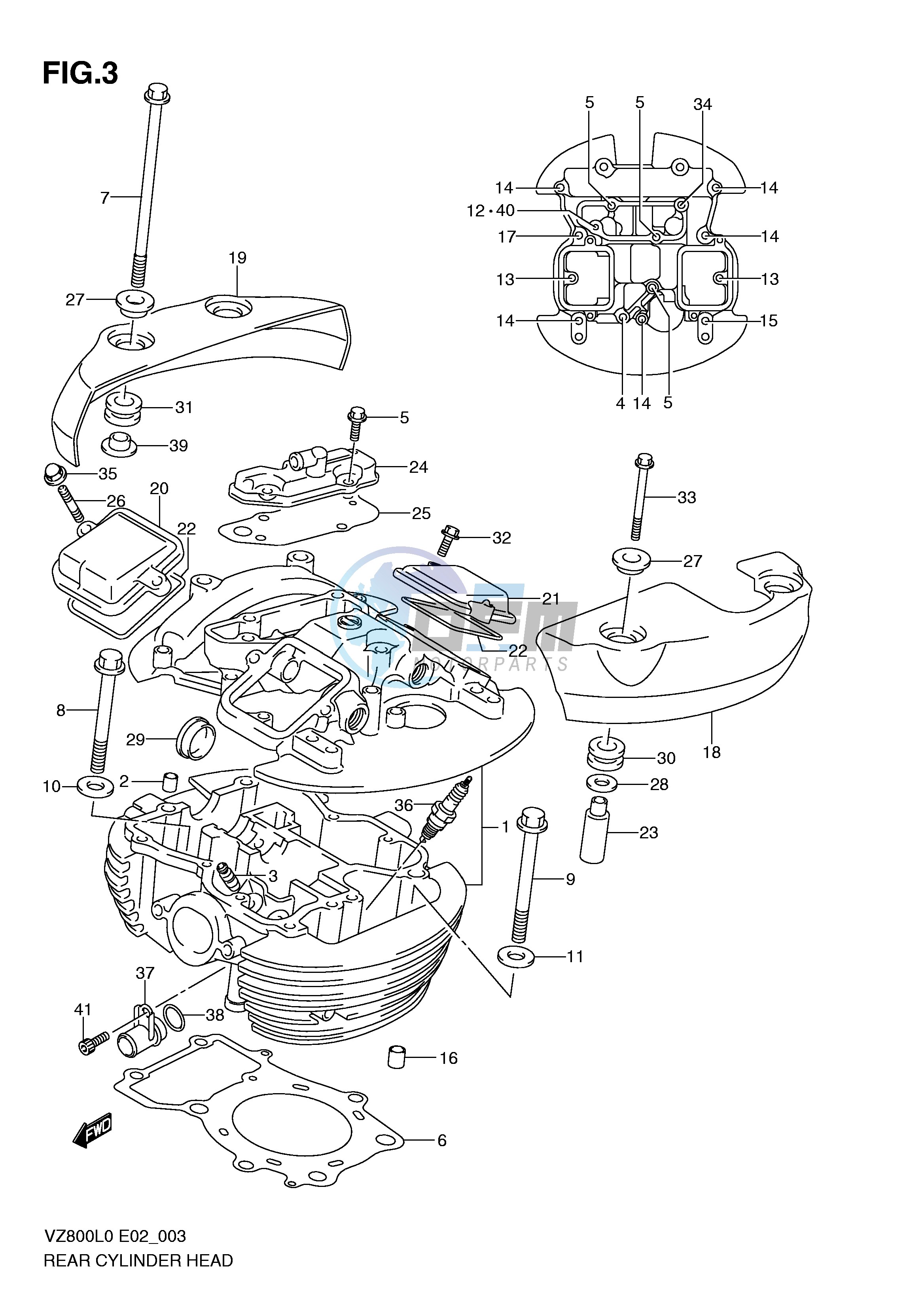 REAR CYLINDER HEAD