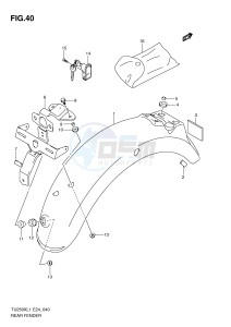 TU250X (E24) drawing REAR FENDER