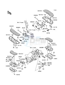 VN1700 CLASSIC TOURER VN1700C9FA GB XX (EU ME A(FRICA) drawing Footrests