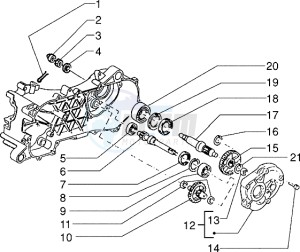 Zip 50 drawing Rear wheel shaft