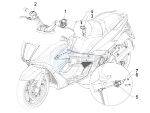 GP 800 Centenario drawing Selectors - Switches - Buttons