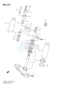 VL800 (E3-E28) VOLUSIA drawing STEERING STEM (VL800L1 E33)