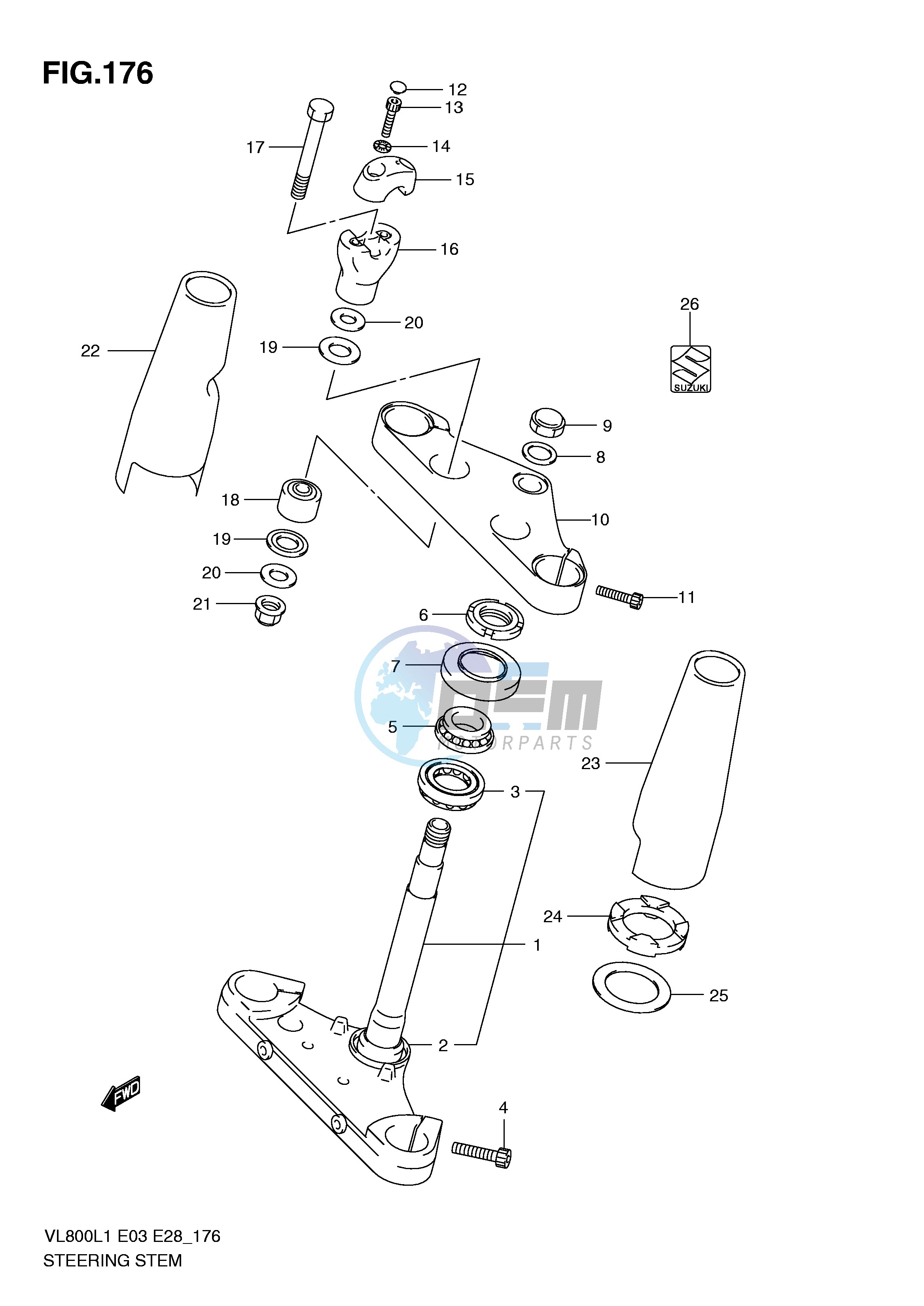 STEERING STEM (VL800L1 E33)