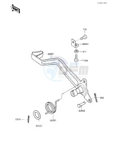 KXT 250 A [TECATE] (A2) [TECATE] drawing BRAKE PEDAL -- 85 A2- -