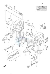 DF 20A drawing Clamp Bracket Remote Control w/Power Tilt Tiller Handle w/Power Tilt