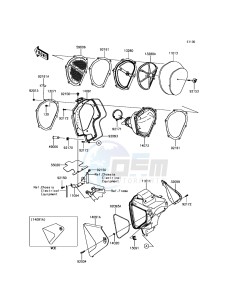 KLX450R KLX450AHF EU drawing Air Cleaner