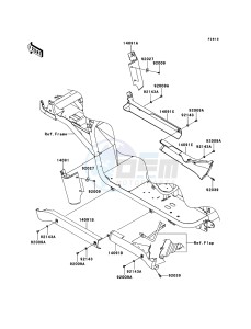 MULE 4010 DIESEL 4x4 KAF950FCF EU drawing Side Covers/Chain Cover