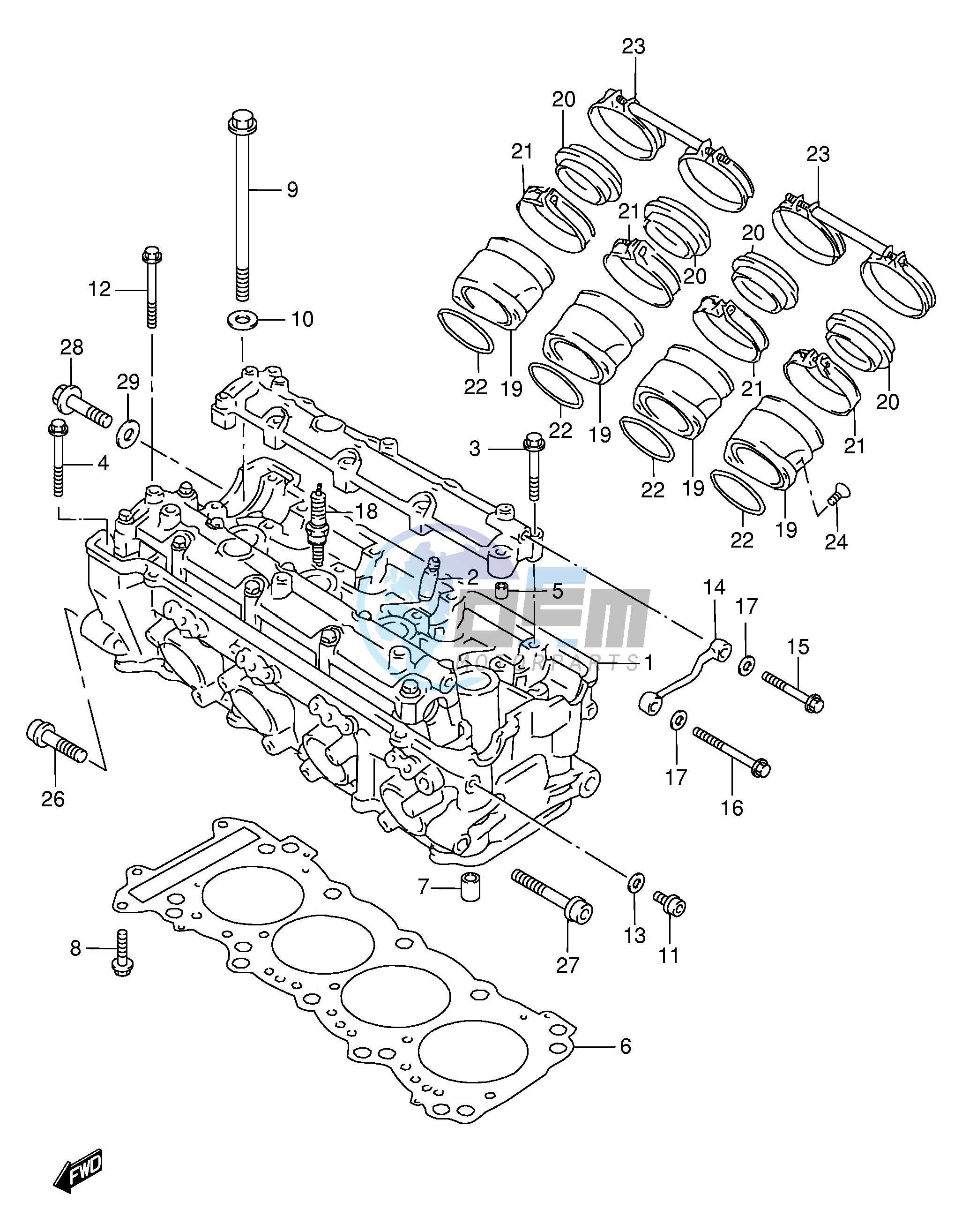 CYLINDER HEAD (MODEL W X)