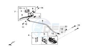 JOYMAX 125 drawing BRAKE CALIPER FOR / BRAKE LEVER CPL