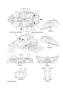 YXZ1000ES YXZ10YMSH YXZ1000R EPS SPECIAL EDITION (2HCF) drawing EMBLEM & LABEL 1