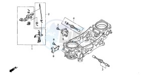 VTR1000SP VTR1000SP-1 drawing THROTTLE BODY(COMPONENT P ARTS)(VTR1000SP2/3/4/5/6)