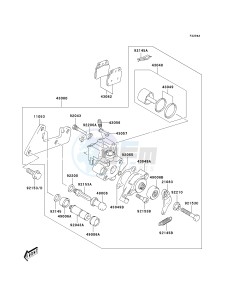 KSF 400 A [KFX400) (A1-A3) [KFX400) drawing REAR BRAKE-- A2_A3- -