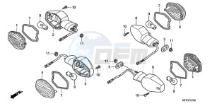 CB1300A9 France - (F / ABS CMF MME TWO) drawing WINKER (CB1300/CB1300A)