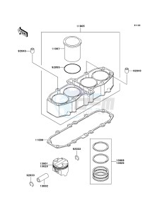 ZZR600 ZX600-E13H GB XX (EU ME A(FRICA) drawing Cylinder/Piston(s)