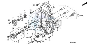 ST1300A9 Australia - (U / ABS MME) drawing REAR CRANKCASE COVER