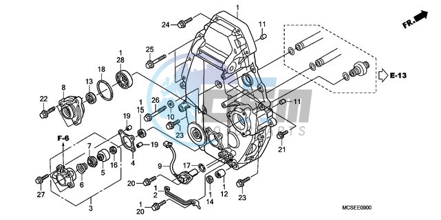 REAR CRANKCASE COVER