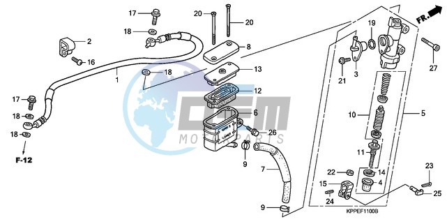 RR. BRAKE MASTER CYLINDER