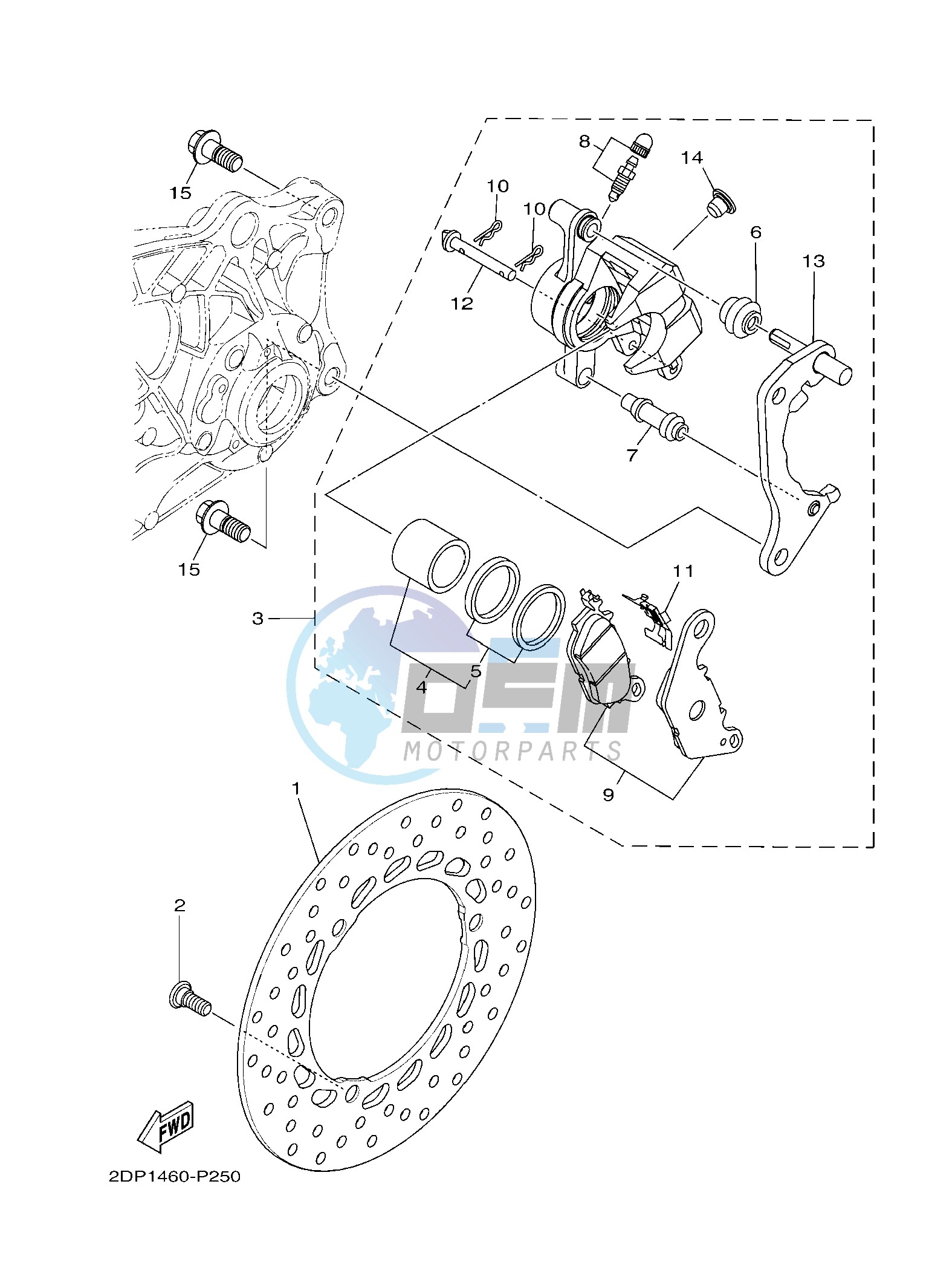 REAR BRAKE CALIPER