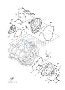 MT09 900 (1RCA 1RCB) drawing CRANKCASE COVER 1