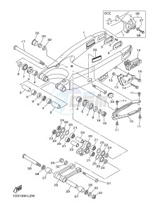 WR450F (1DX1 1DX2) drawing REAR ARM