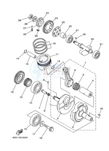 XT250 XT250M (B1UC) drawing CRANKSHAFT & PISTON