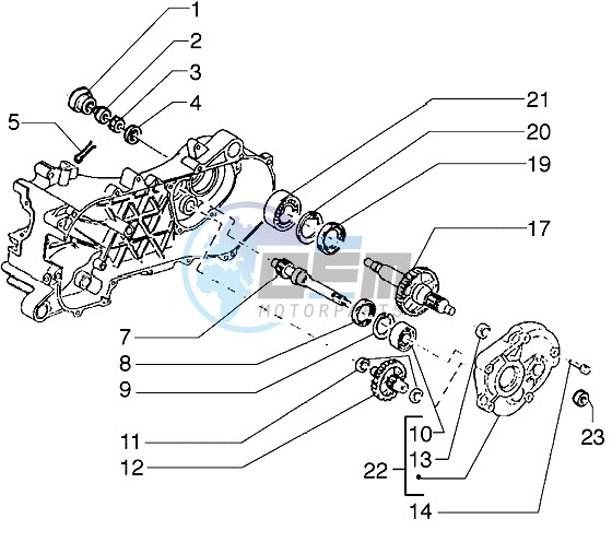 Rear wheel shaft