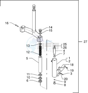 X9 250 drawing Fork