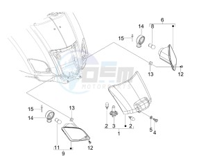 GTS 300 ie Super Sport drawing Tail light - Turn signal lamps