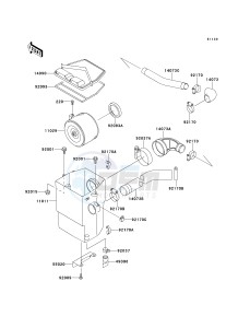 KAF 620 A6 [MULE 2510 4X4] (A6) [MULE 2510 4X4] drawing AIR CLEANER