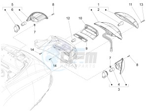 LT 150 4T 3V IE NOABS E3 (APAC) drawing Rear headlamps - Turn signal lamps