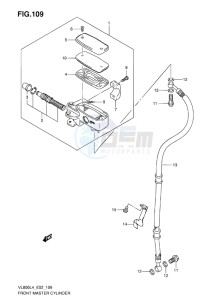 VL800 INTRUDER EU drawing FRONT MASTER CYLINDER