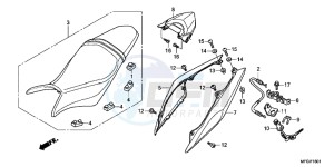 CB600FAC drawing SEAT/ REAR COWL (2)