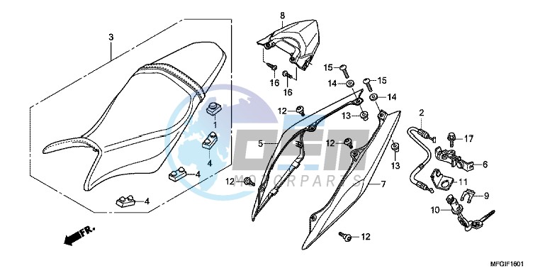 SEAT/ REAR COWL (2)