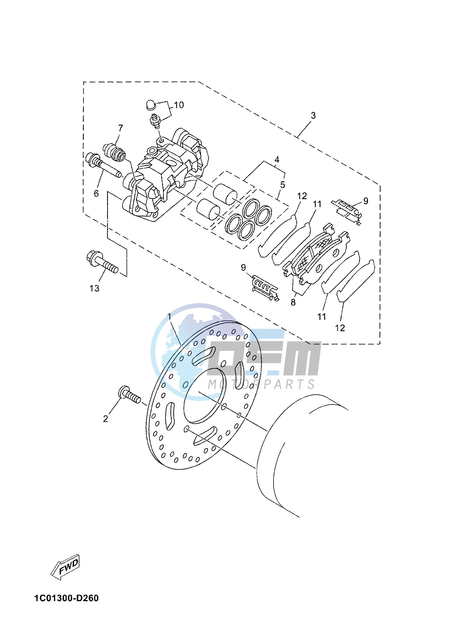 REAR BRAKE CALIPER