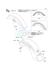 VN 1500 B [VULCAN 88 SE] (B1-B3) N7FA drawing FENDERS