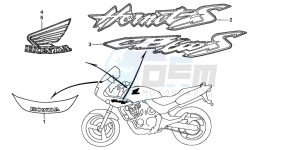 CB600F CB600F drawing MARK (2)