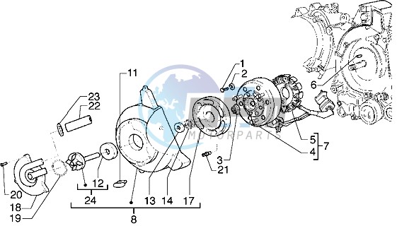 Flywheel magneto