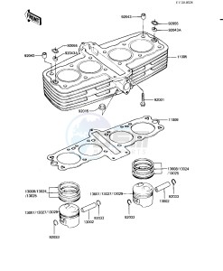 KZ 550 H [GPZ] (H1-H2) [GPZ] drawing CYLINDER_PISTONS