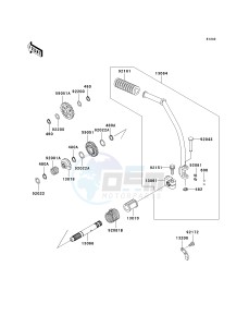 BR 125 B [WIND 125] (B2) B2 drawing KICKSTARTER MECHANISM