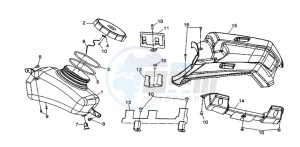 QUAD RAIDER 600 LONG CHASSIS drawing FUEL TANK HOUSING