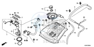 SH125DSE SH125DS UK - (E) drawing FUEL TANK