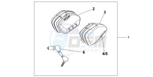 CBF1000 drawing NARROW PANNIER SET