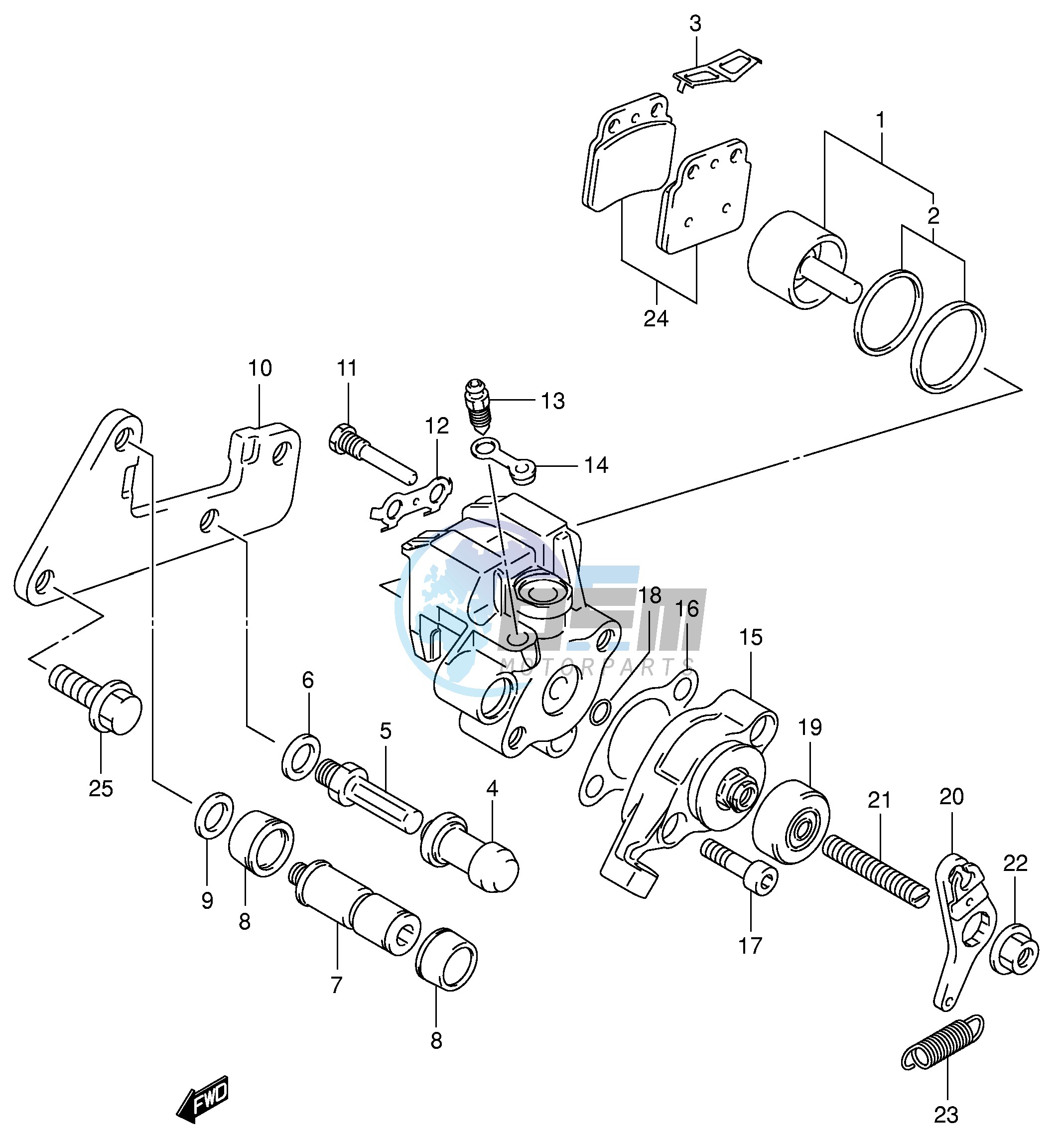 REAR CALIPER (MODEL K3)