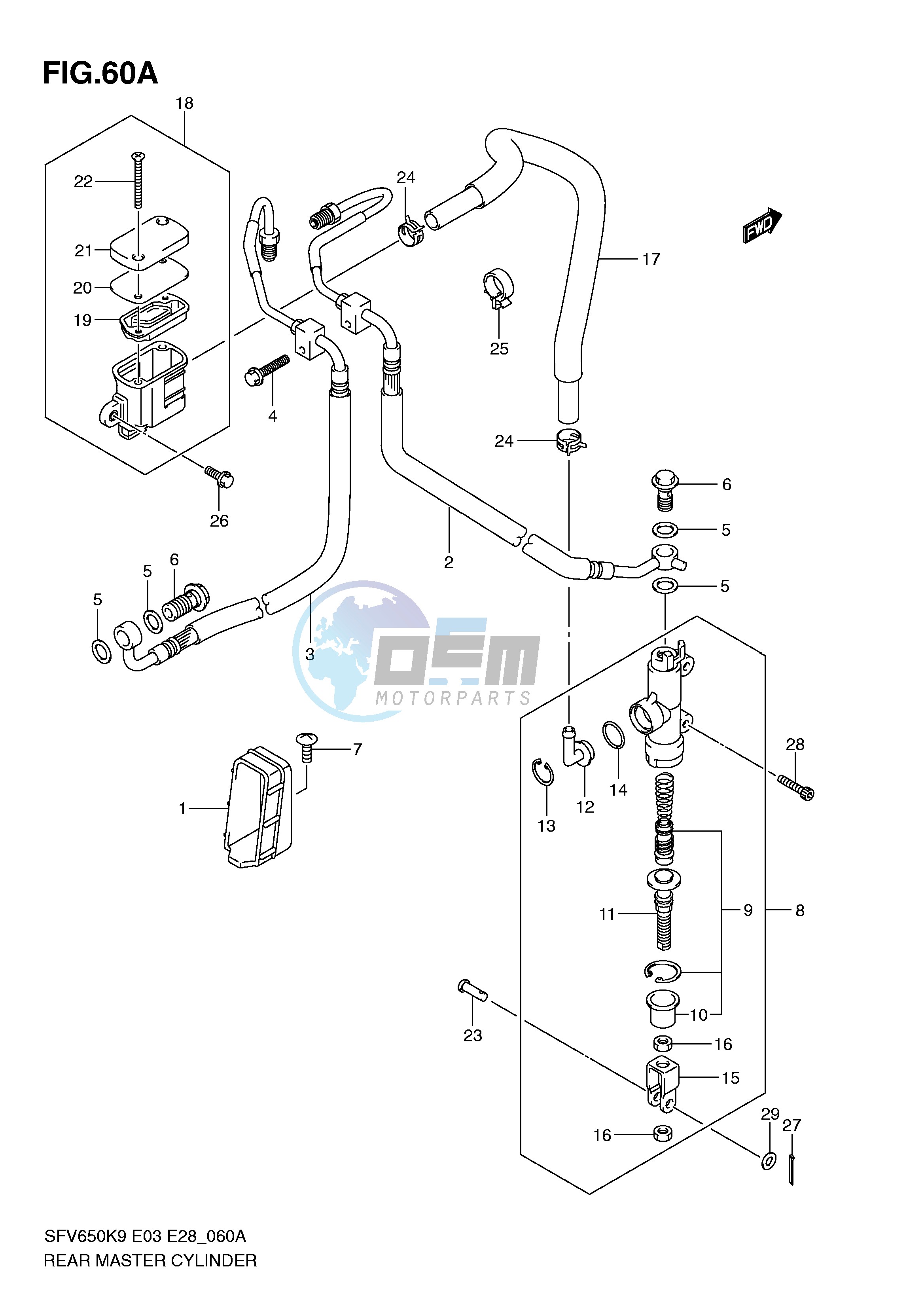 REAR MASTER CYLINDER (SFV650AL0)