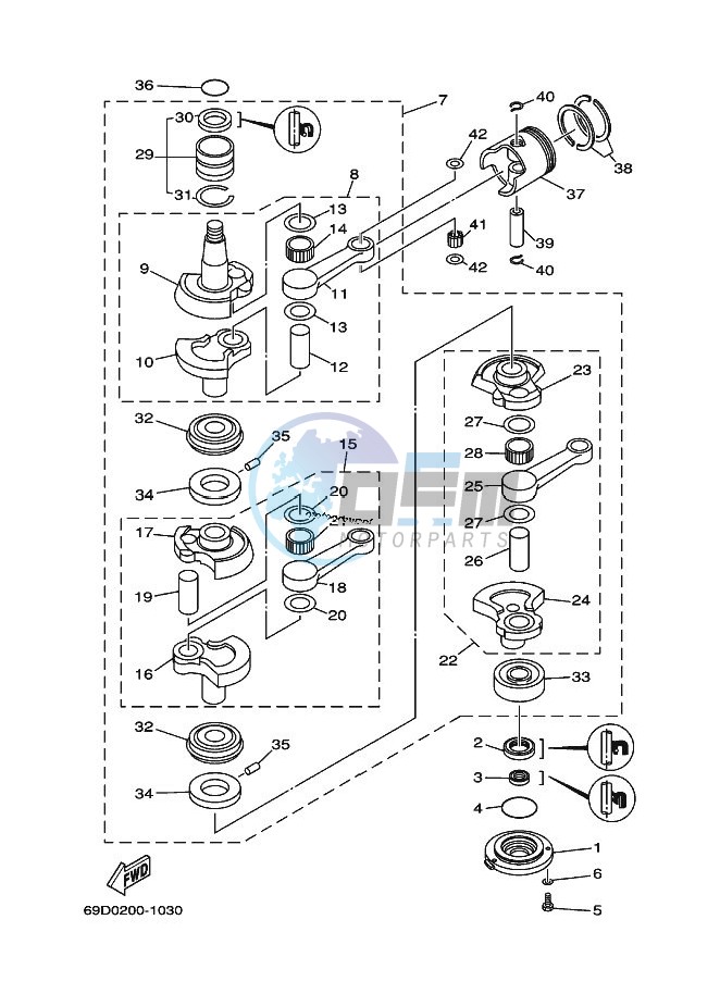 CRANKSHAFT--PISTON