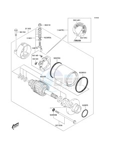 KSF 400 A [FX400] (A6F) A6F drawing STARTER MOTOR