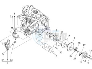 LX 150 4T ie E3 drawing Rocking levers support unit