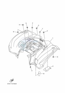 YFM700FWBD KODIAK 700 EPS (BGFN) drawing REAR FENDER