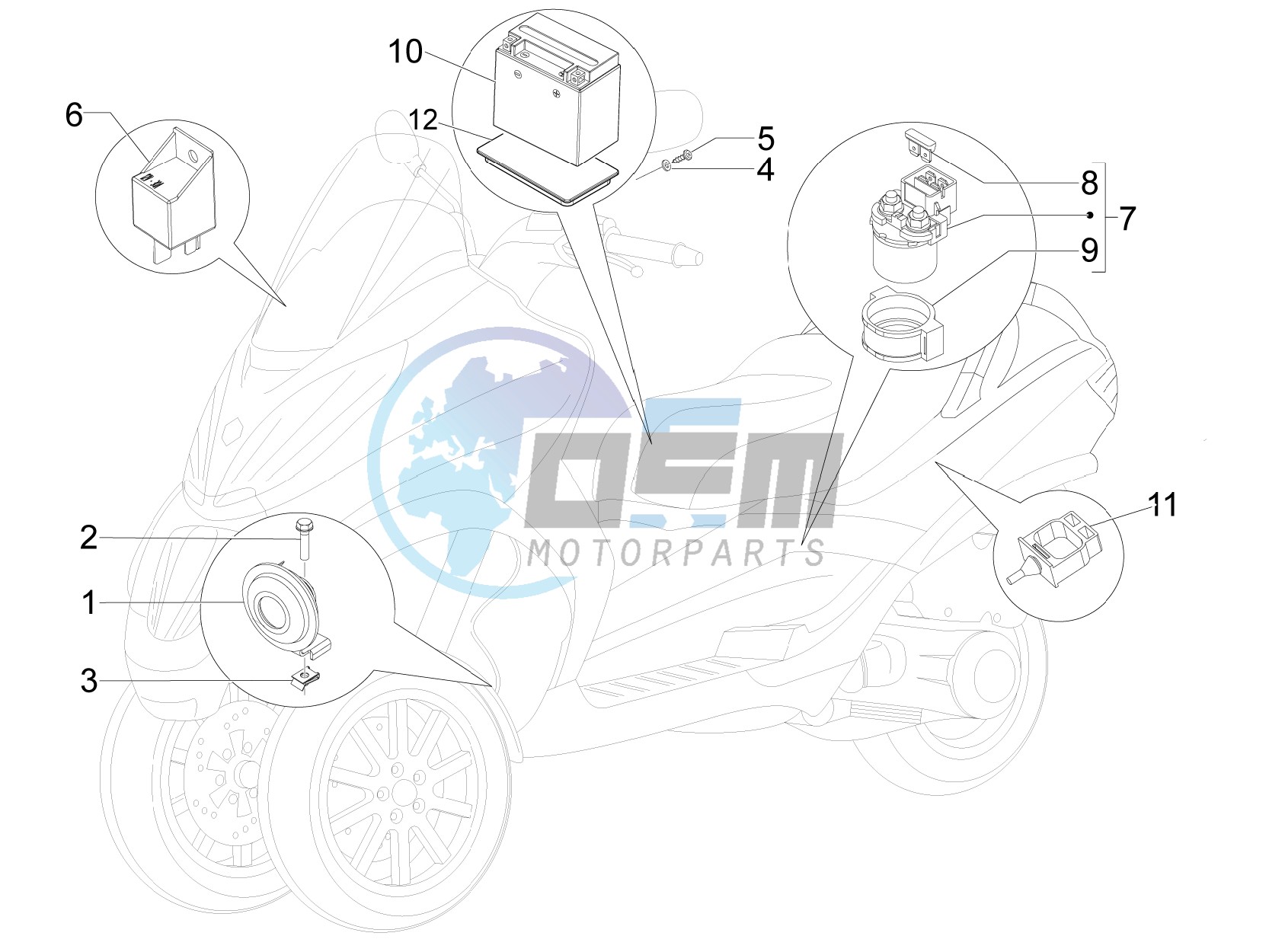 Remote control switches - Battery - Horn